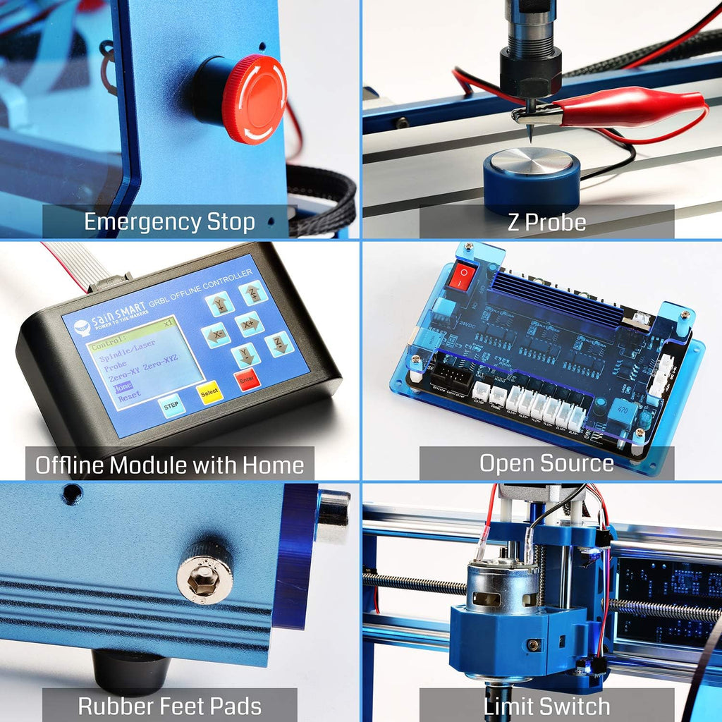 Desktop CNC Router Machine with GRBL Offline Control, 300 x 180 x 45mm U64141