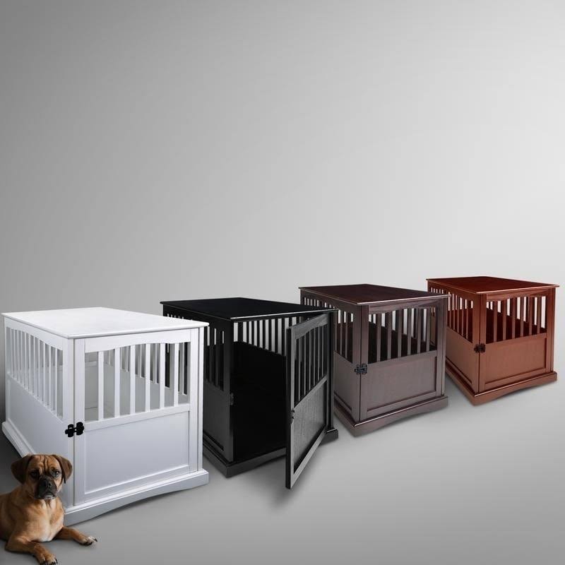 Walnut Pet Crate End Table T570