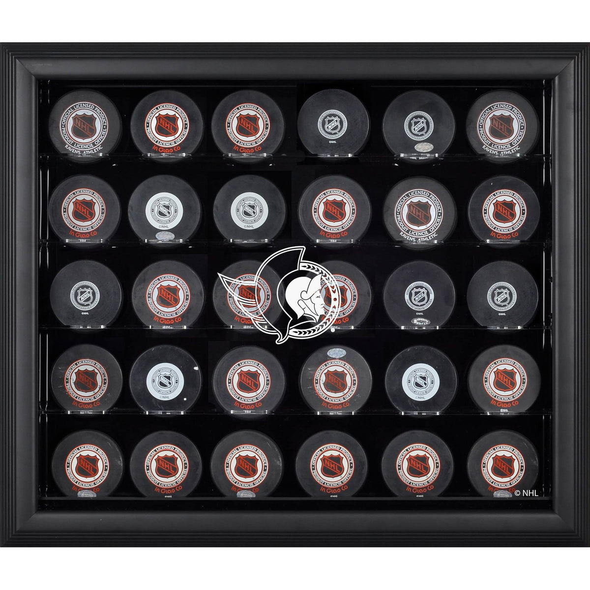 Black Framed 30-Puck Display Case T25623