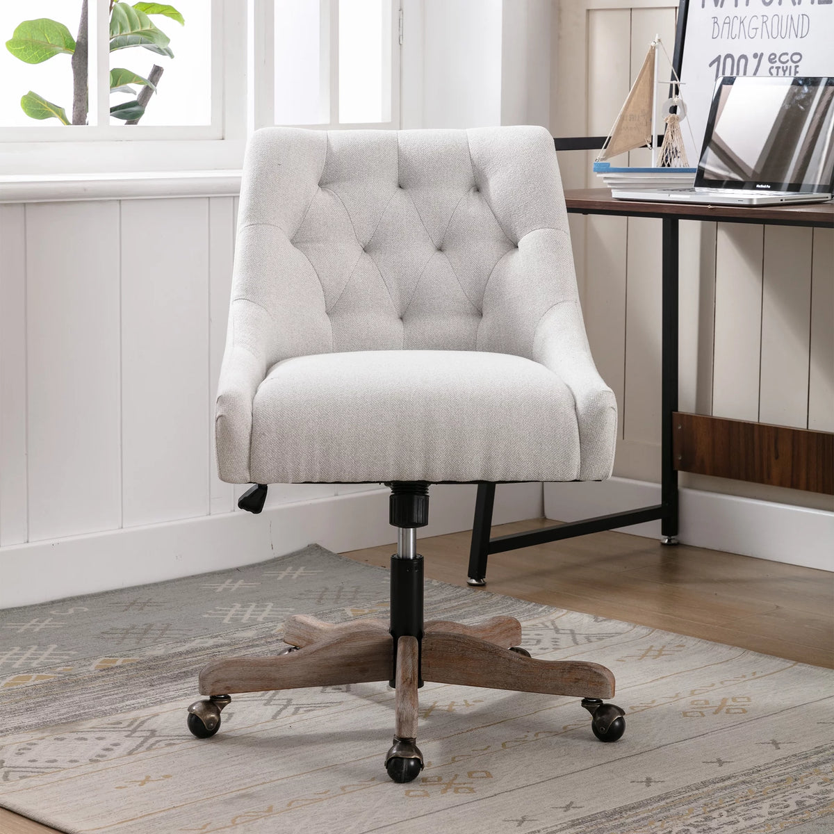 Beige Swivel Shell Chair H92357