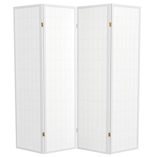 6 ft. Tall 4 Panels Window Pane Shoji Screen Room Divider W715