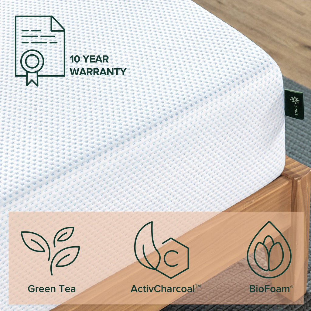 12 Green Tea Cooling Gel Memory Foam Mattress V630928