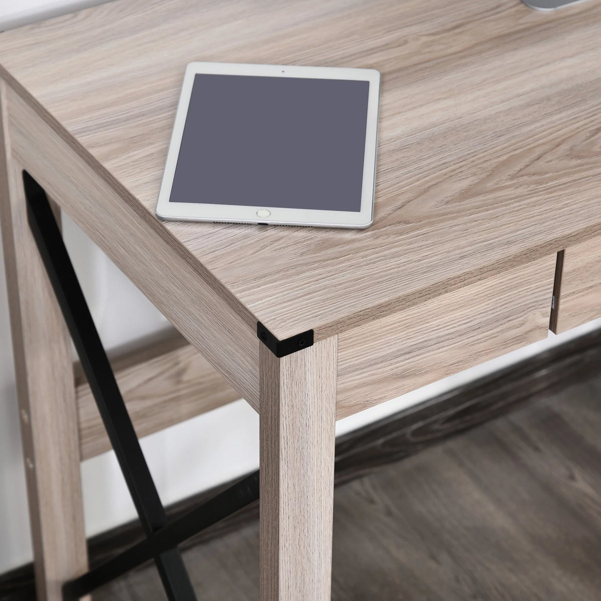 44 inch Rustic Writing Desk with Storage Drawer Y78613