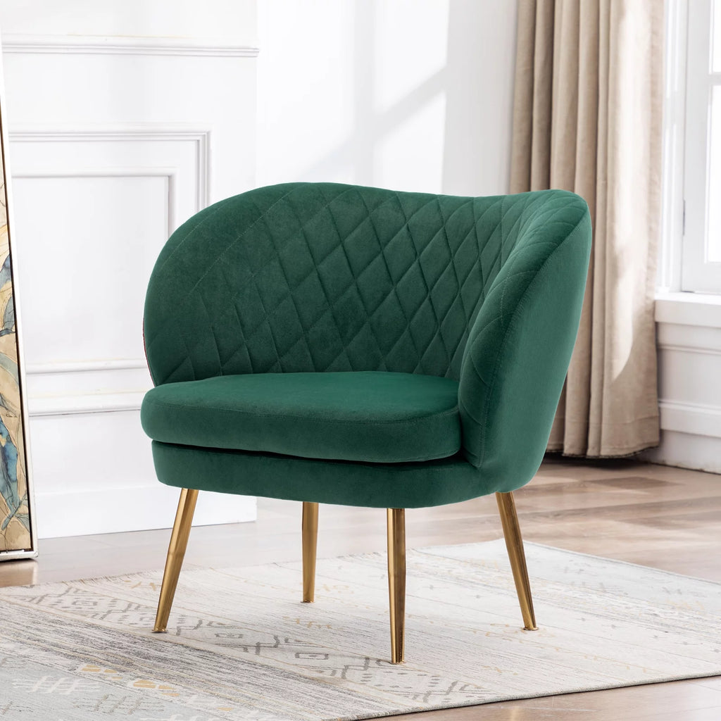 Velvet Dark Green Accent Chair V556