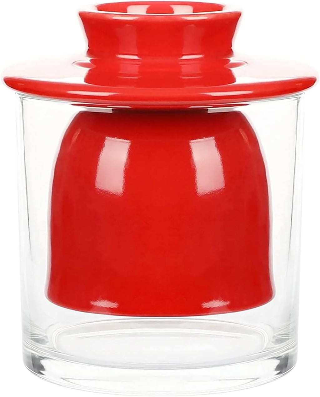 Ceramic Butter Dish with Lid Red E554432