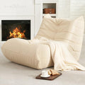 Brown Faux Leather Memory Foam Bean Bag Chair P8179
