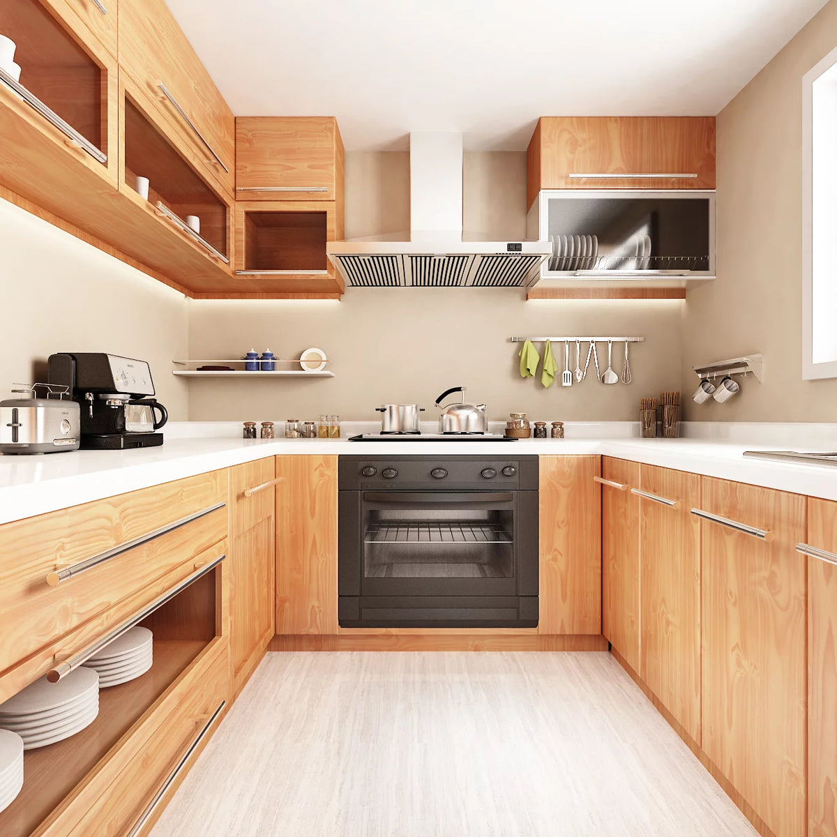 200x36 Inch Peel and Stick Wood Grain Vinyl Countertop Paper K5892