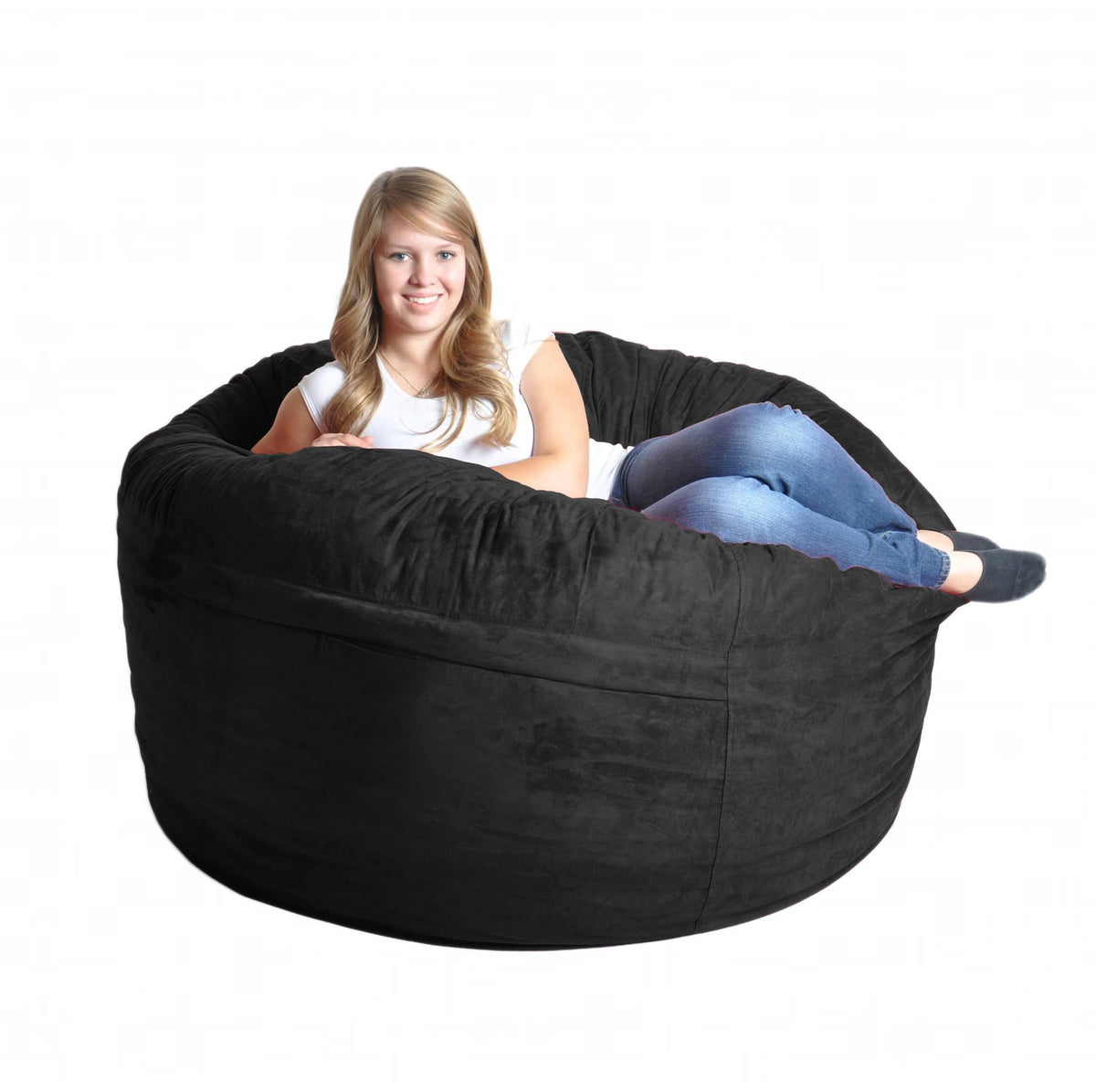 Black Microfiber Memory Foam Bean Bag T690