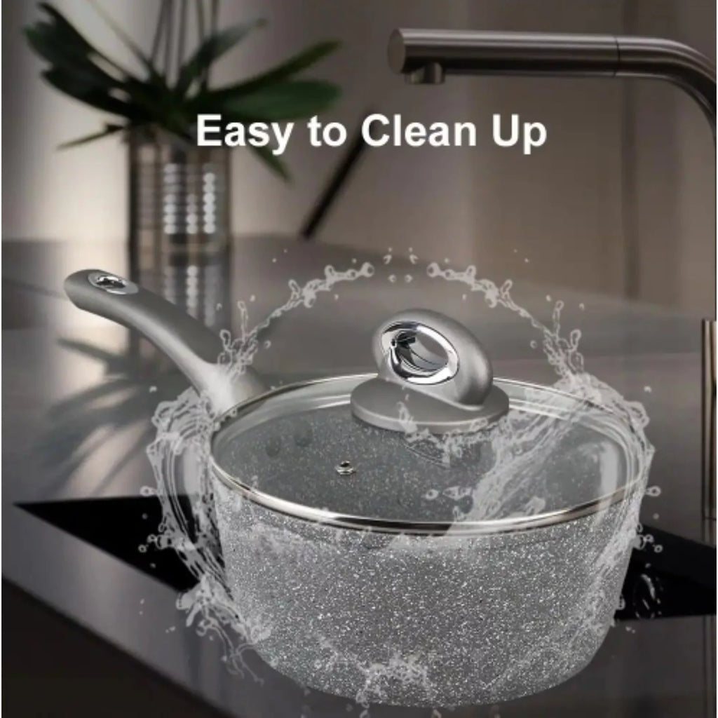 Aluminum 2.5 Quart Sauce Pan with Glass Lid M23391