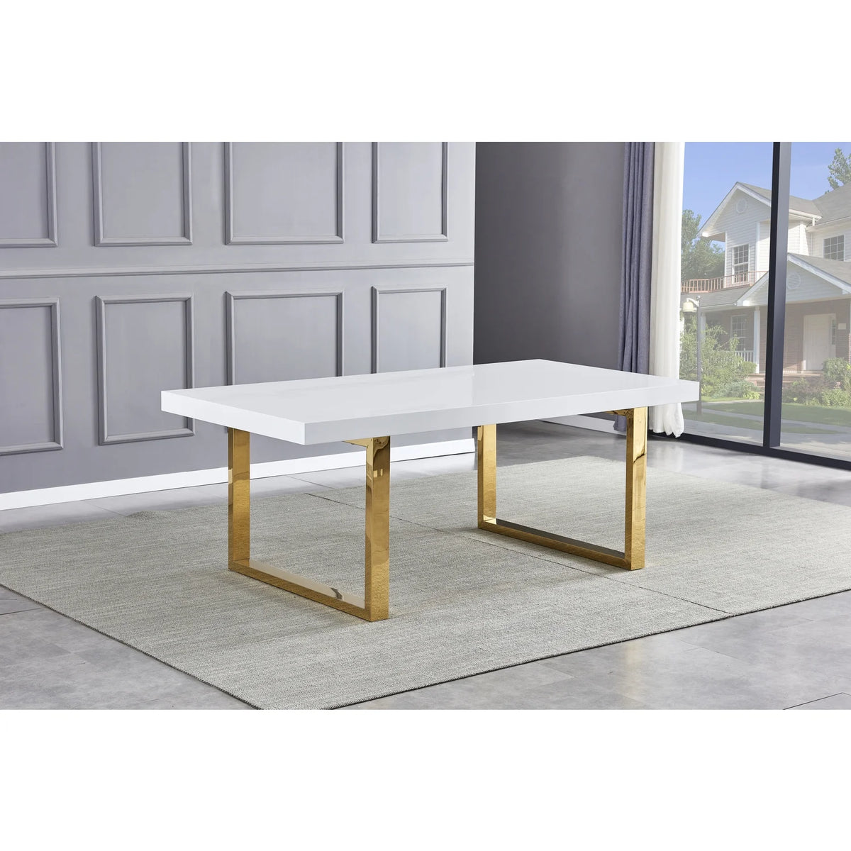 White Modern Dining Table Q7598