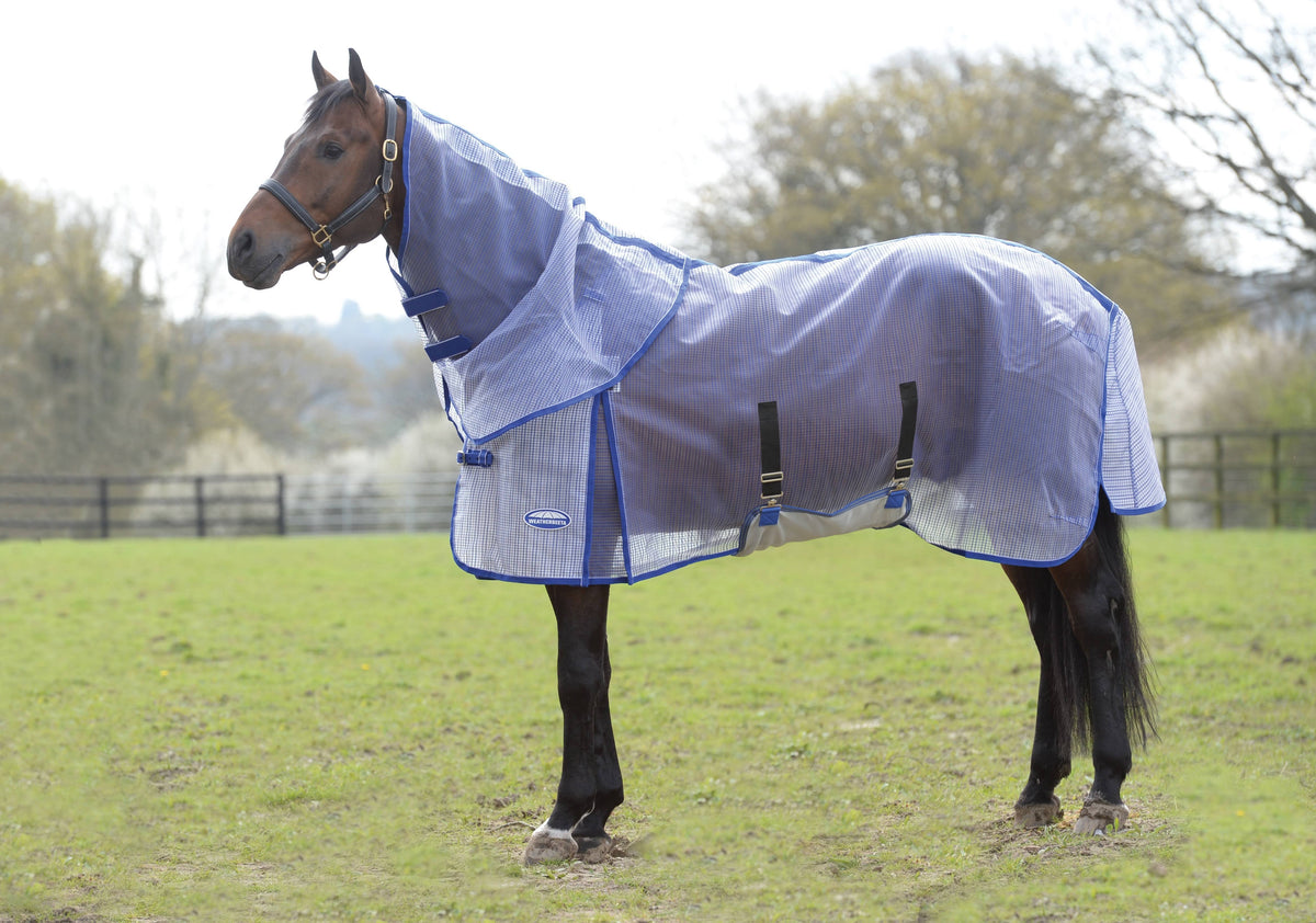 White Blue Detach-A-Neck Fly Sheet B795406