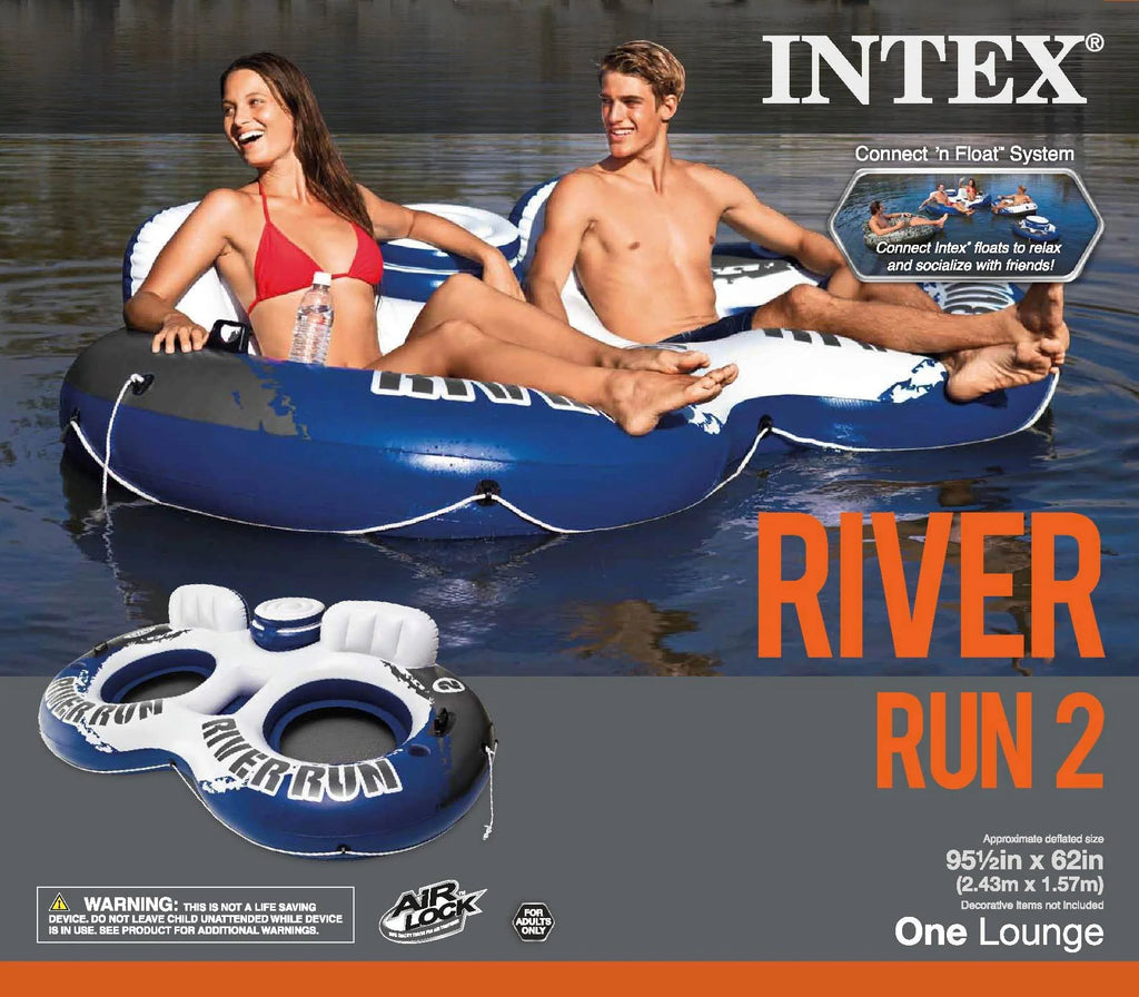 Inflatable 2 Person Float (2 Pack) + Single Tube Y16054