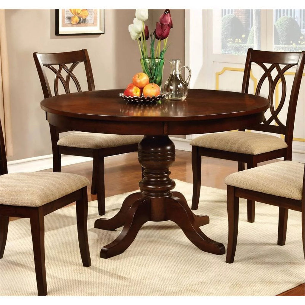Round Pedestal Dining Table in Cherry Z286