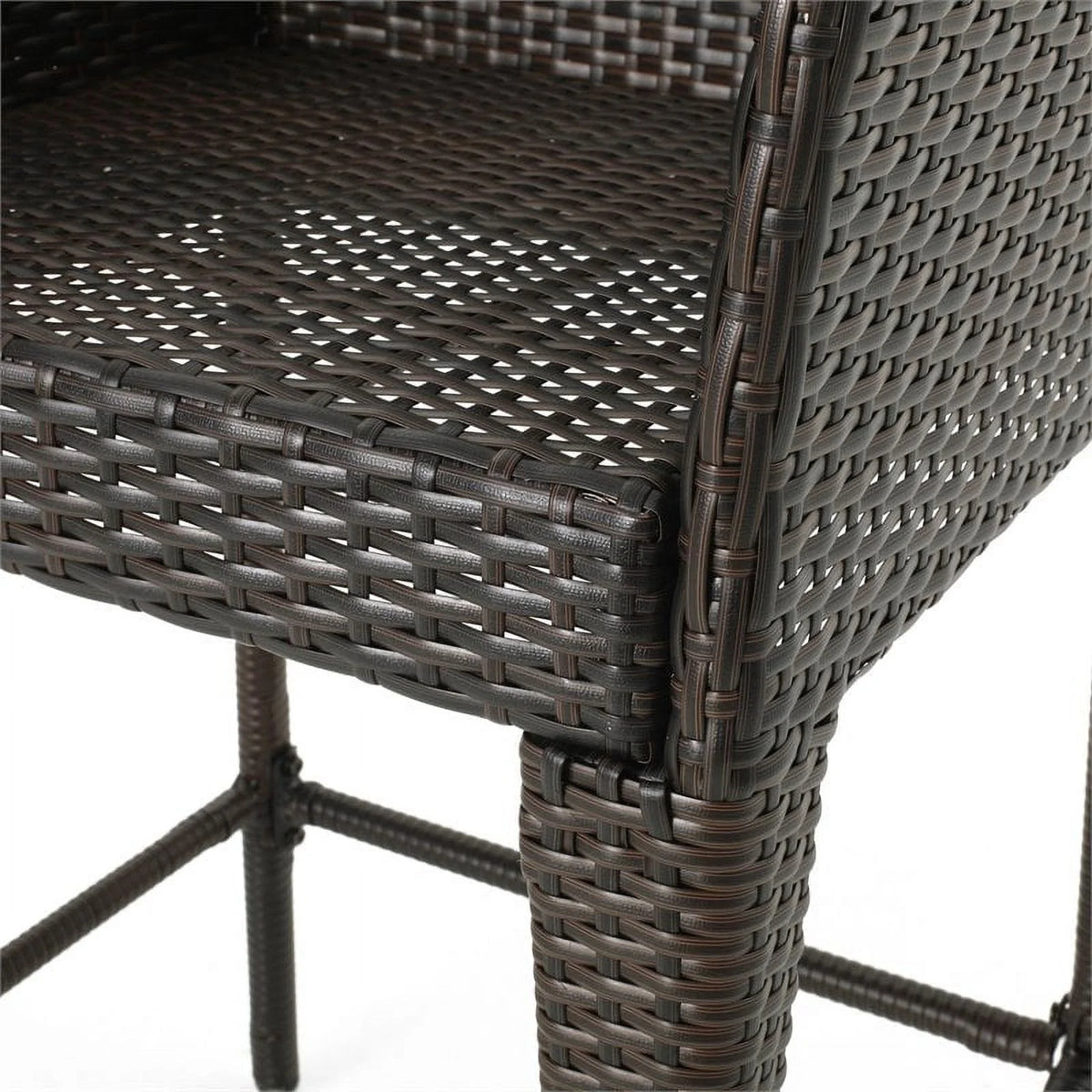 Multi Brown Wicker Barstool Set of 2 S801611