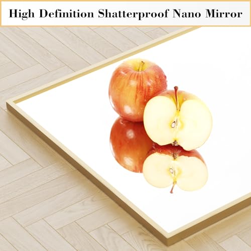 Arched Full Length Mirror with Stand Aluminum Frame Black 59"x16" P75071