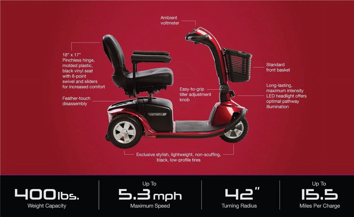 3-Wheel Heavy Duty Mobility Scooter T233439