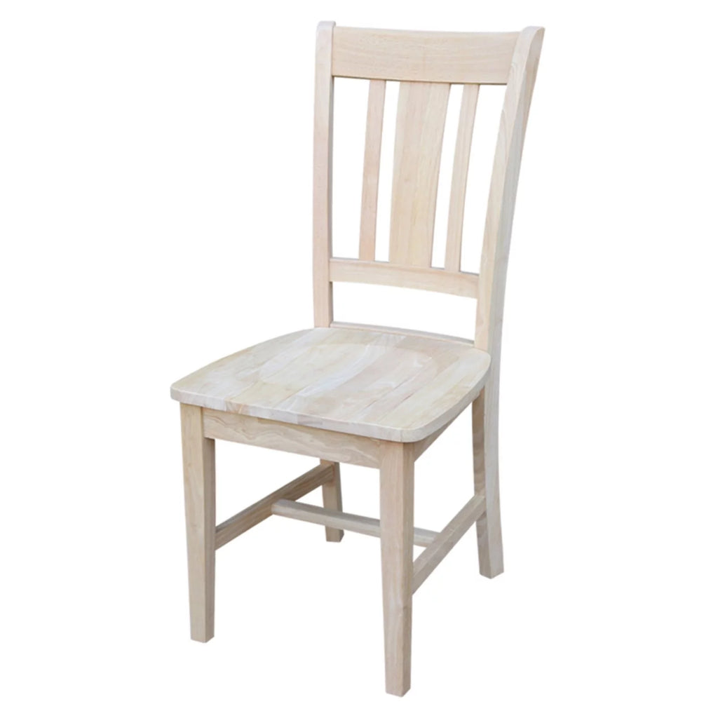 Unfinished Slat Back Dining Chair Set of 2 M536