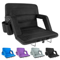 2 Pack Wide Folding Stadium Seats with Back Support and Cushion E875
