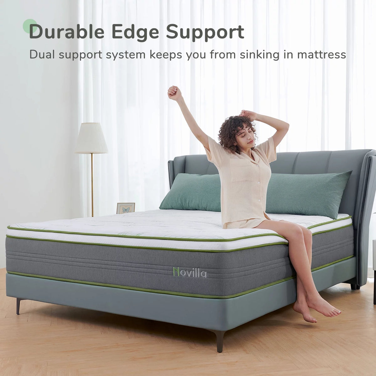 Queen Size Memory Foam Pocket Spring Hybrid Mattress C2213