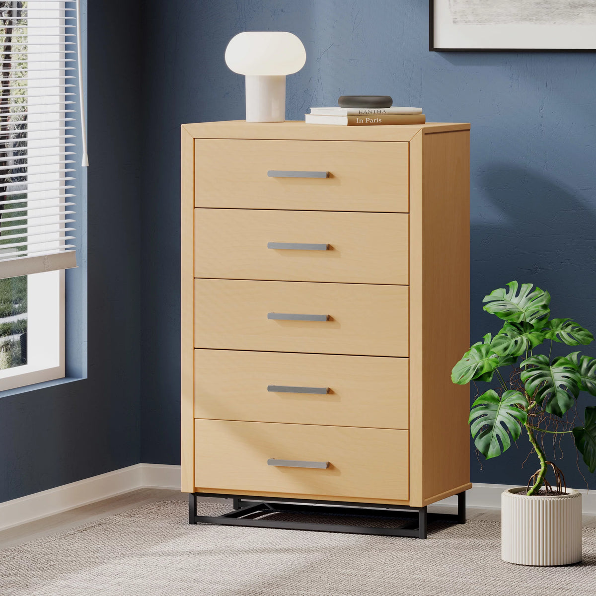 Faux Wood 5 Drawer Dresser O603933