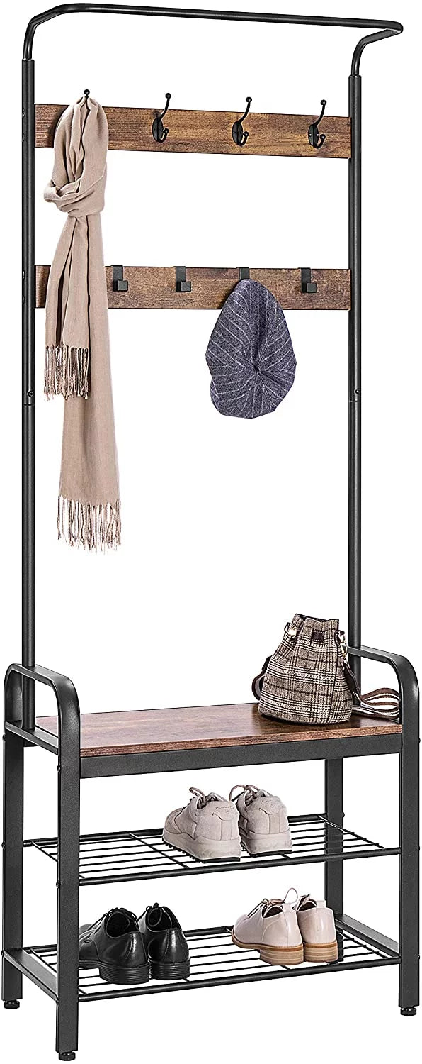 3-in-1 Entryway Hall Tree with Storage Bench G657253