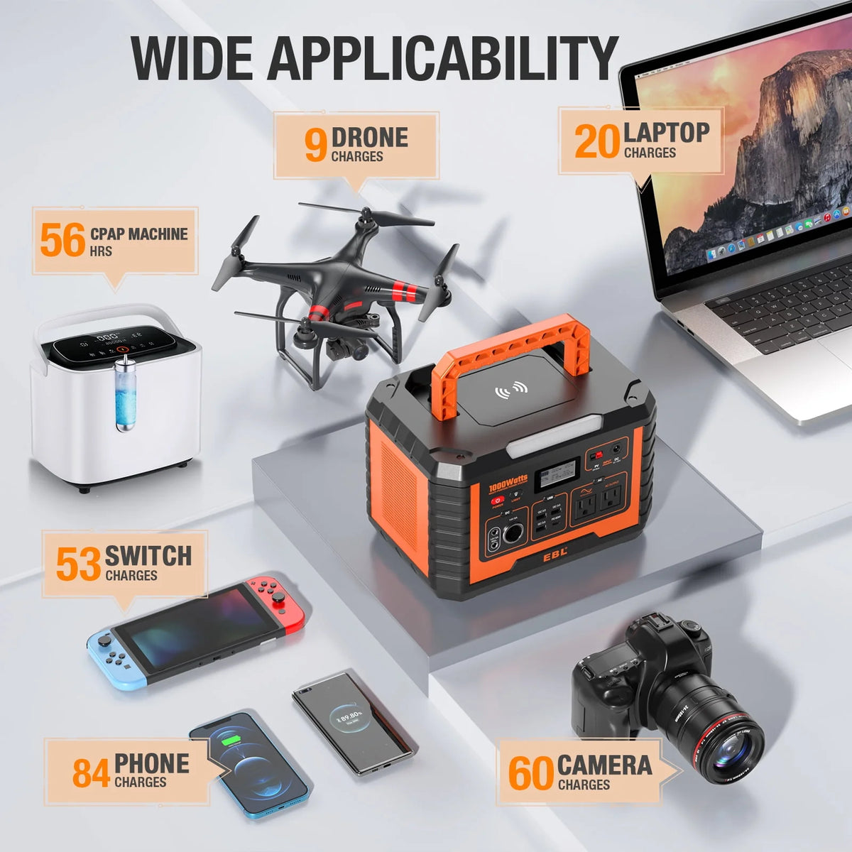 1000W 999Wh Portable Power Station S35329