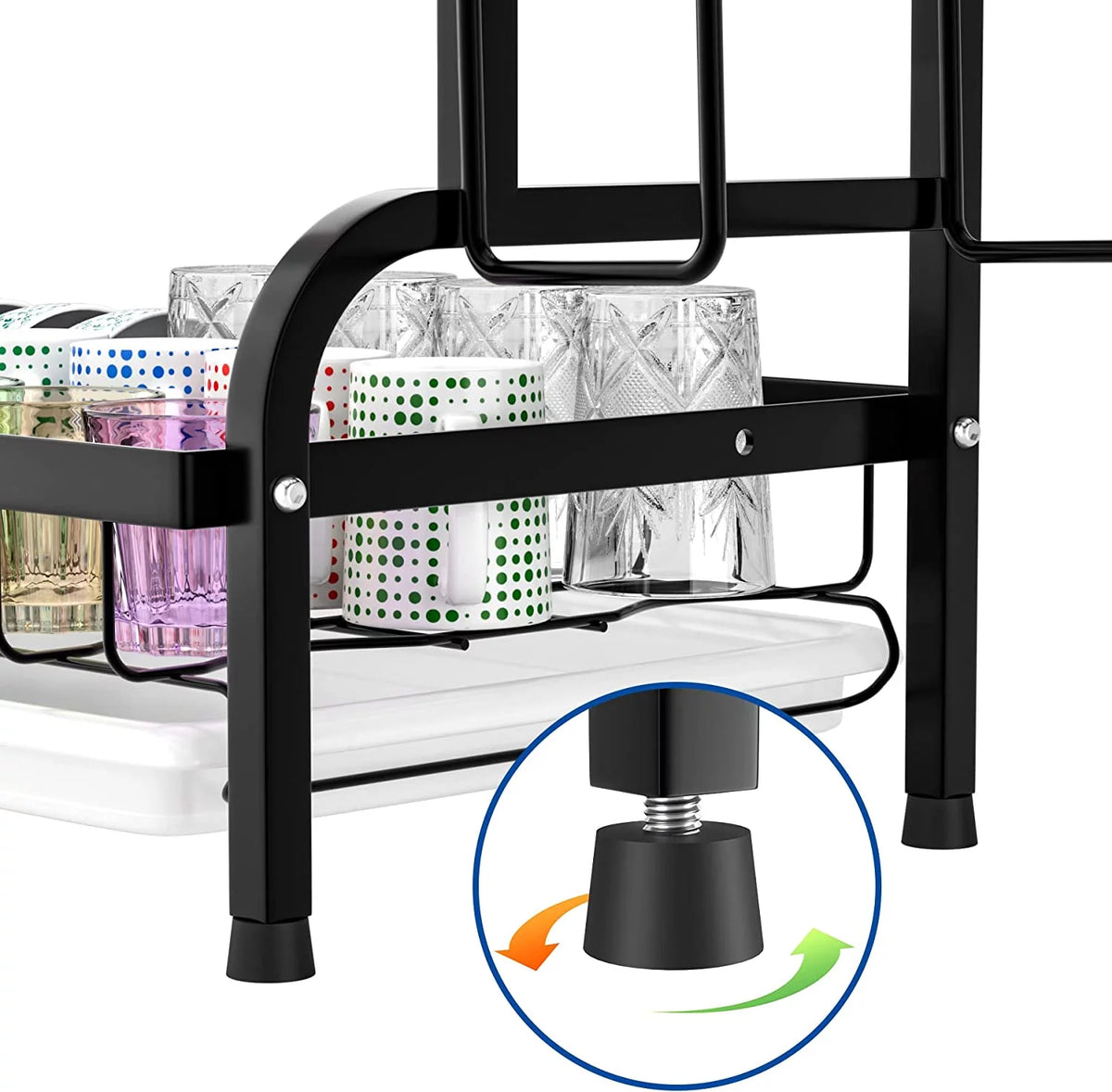 2-Tier Dish Drying Rack with Drain Board Tray R62131