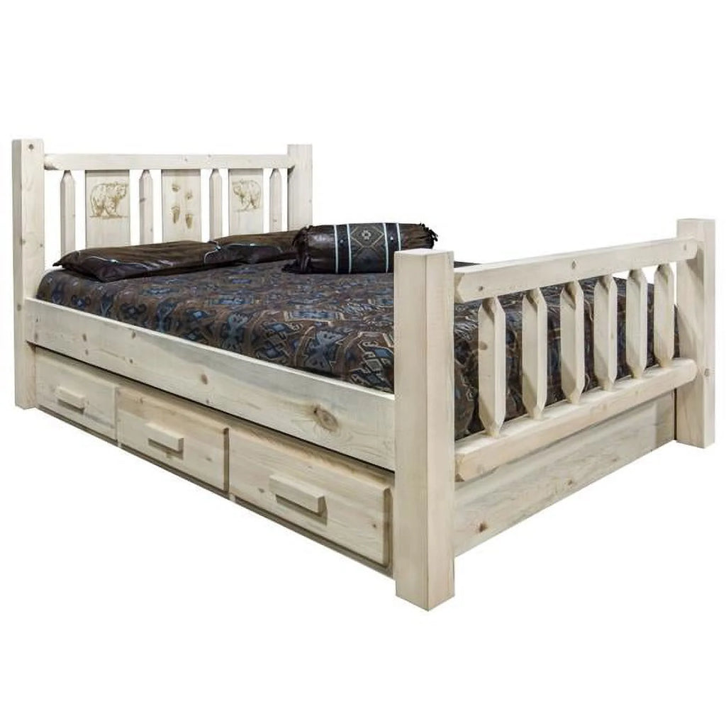Solid Wood Queen Storage Bed Q315413