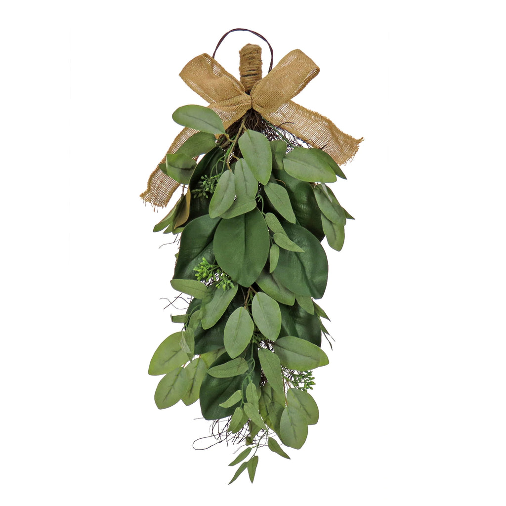26" Eucalyptus and Magnolia Leaf Swag A43449