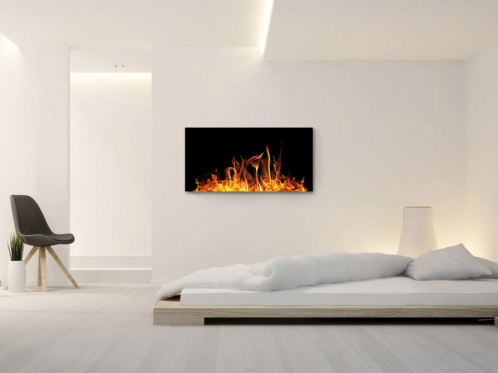 Fire Print Decorative Glass Space Heater 24x48 T7753