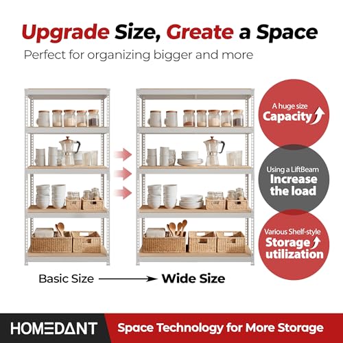 5 Tier Heavy Duty Adjustable Metal Shelving Unit J23452