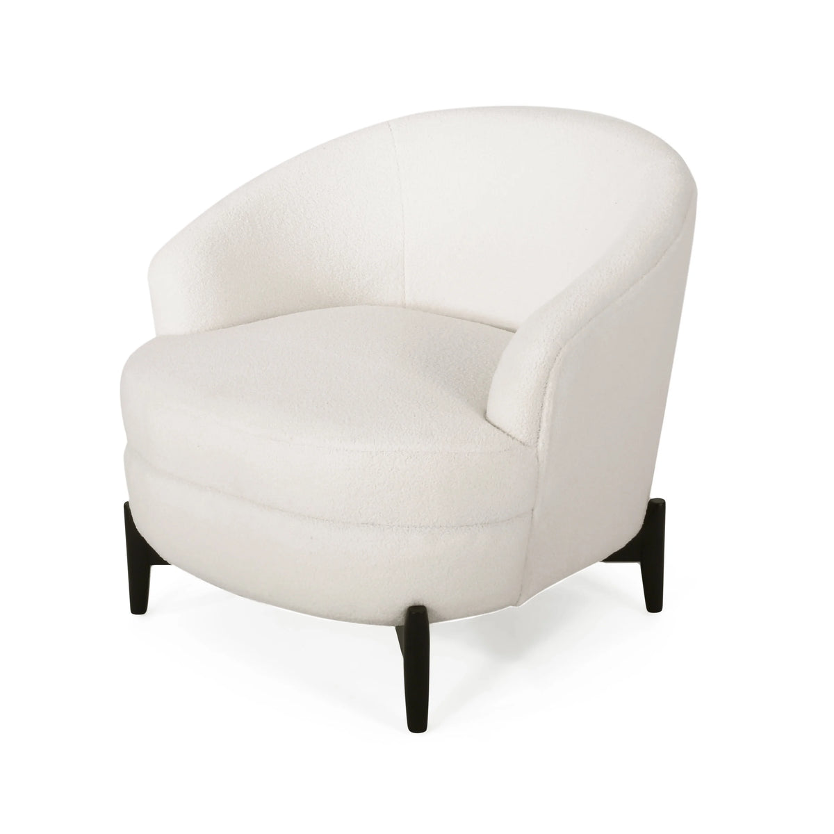 Contemporary Boucle Upholstered Club Chair T944761