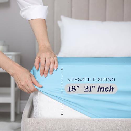 Super Soft 6-Pack Extra Deep Pocket Microfiber Fitted Sheet Twin XL Navy S82800
