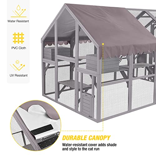 Outdoor Cat Enclosure with Bridges P5475