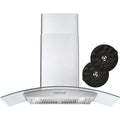 36" 380 CFM Ductless Wall Mount Range Hood in Stainless Steel M423755
