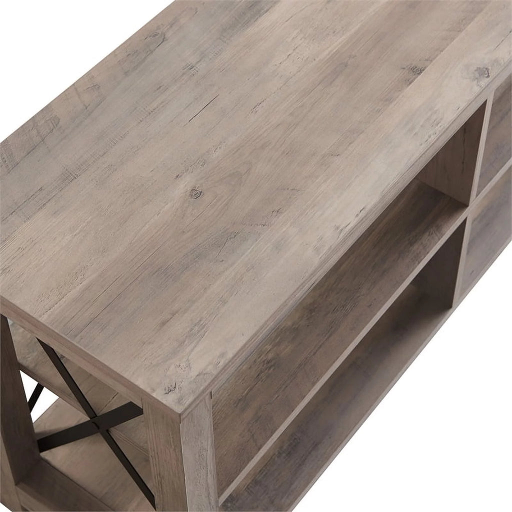 50" Wood Metal Open Back TV Stand Q3819