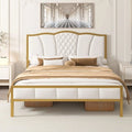 Queen Size Tufted Upholstered Bed Frame with Headboard U9201