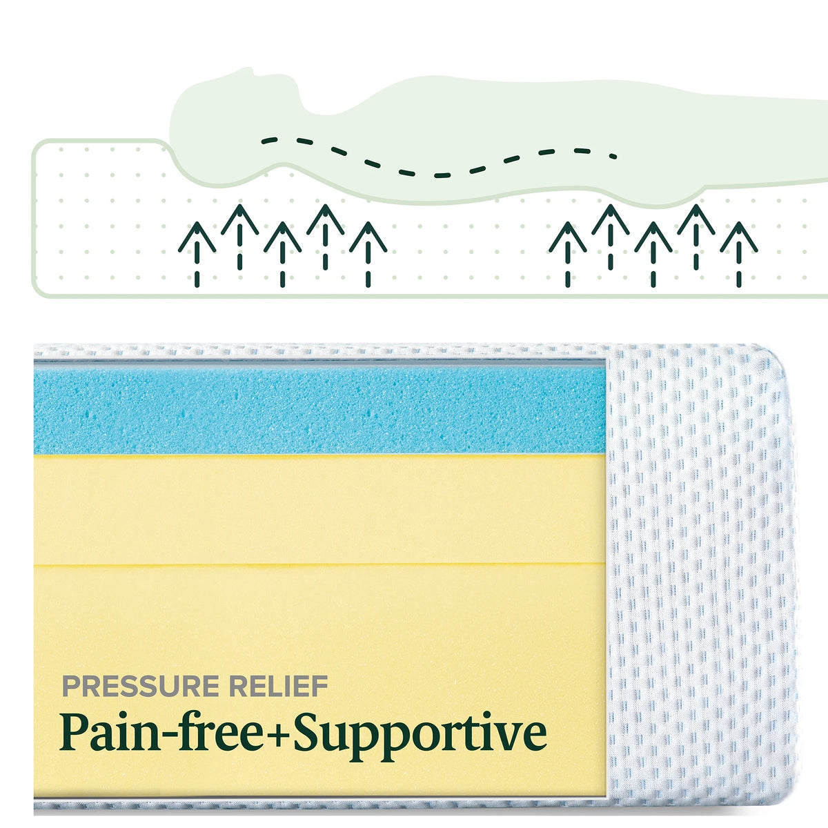 12 Green Tea Cooling Gel Memory Foam Mattress V630928