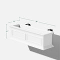White 36" Railing Window Box Planter L1688