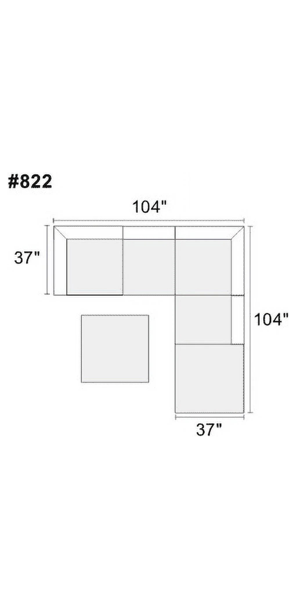 Grey Chenille Modular Sectional 6pc Set X693014