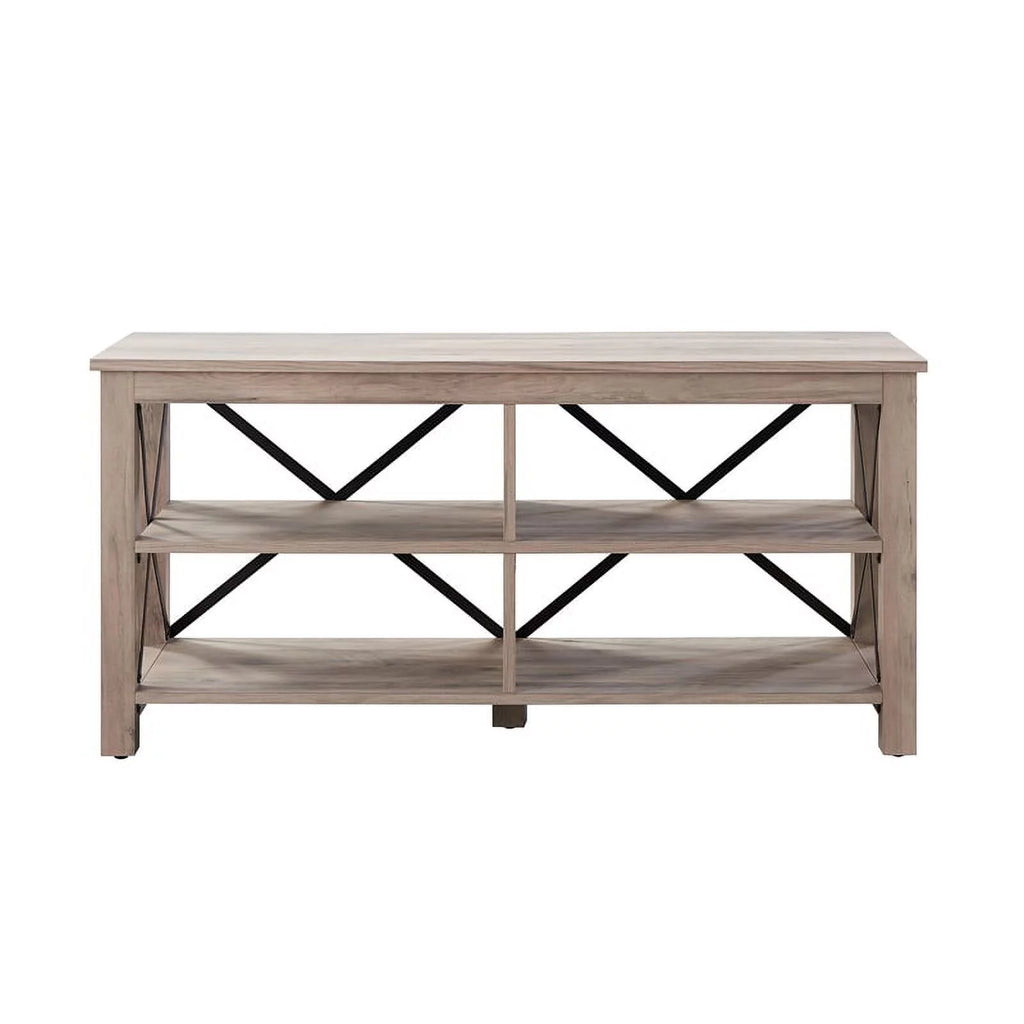 50" Wood Metal Open Back TV Stand Q3819