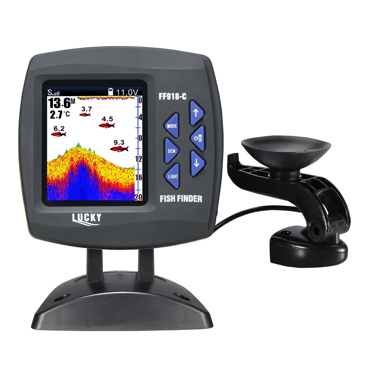 Color LCD Screen Fish Finder 590ft Water Depth H215449