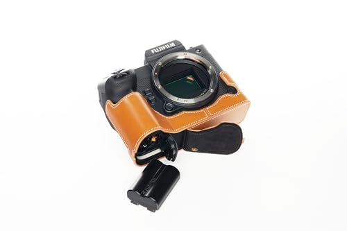 Black Leather Camera Case with Hand Strap Q605328