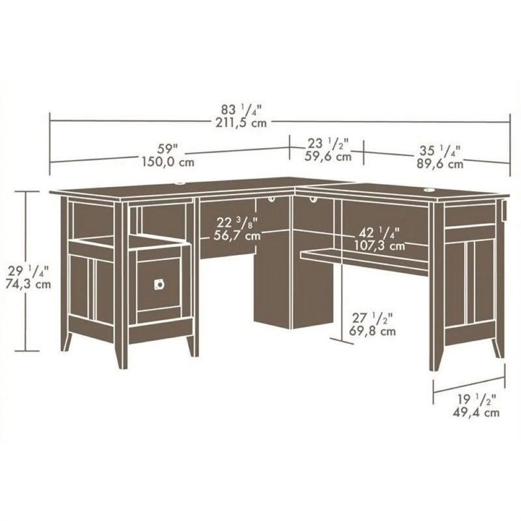 L-Shaped Corner Computer Desk L37411