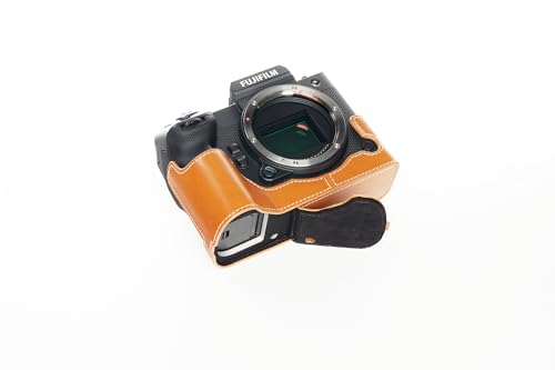 Black Leather Camera Case with Hand Strap Q605328