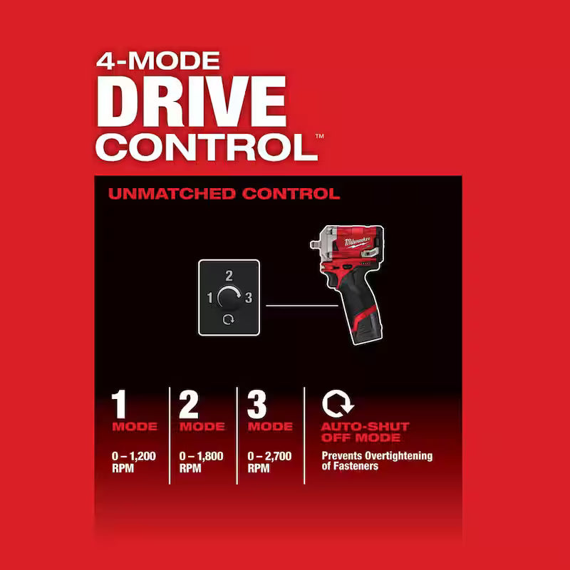 12V Lithium-Ion Brushless Cordless 3/8 in. Impact Wrench Kit with 5.0 Ah Battery R1564