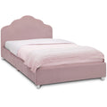 Upholstered Twin Bed Rose Pink H3364
