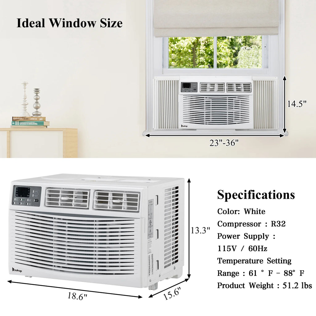 8000BTU 115V Window Air Conditioner with Remote Control Z8178