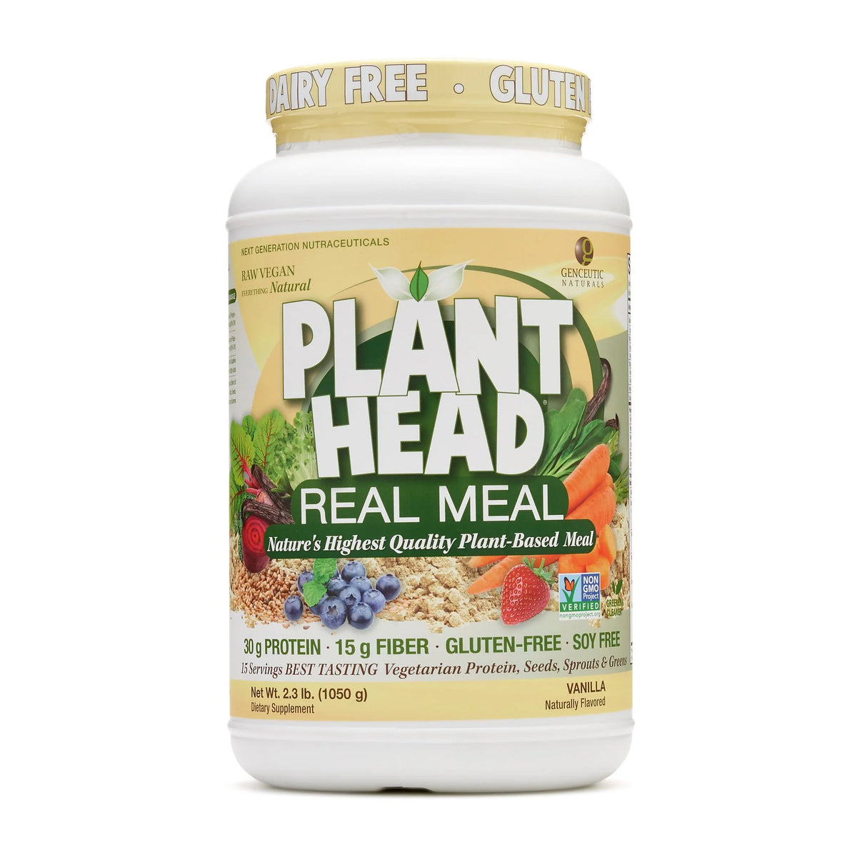 Organic Plant Based Protein Powder, Vanilla, 2.3 Pound J54998