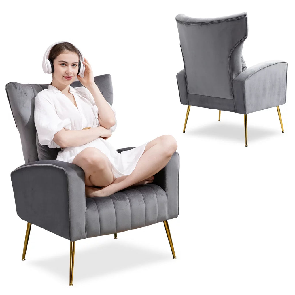 Velvet Accent Chair D878